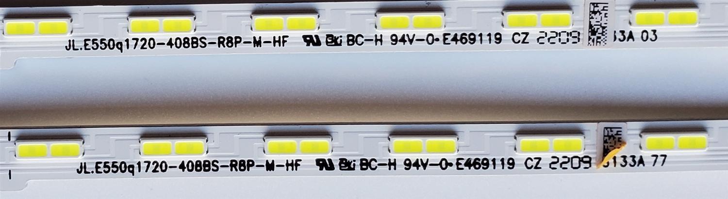 KIT DE LED'S PARA TV SAMSUNG ((2 PIEZAS)) NUMERO DE PARTE  JL.E550Q1720-408BS-R8P-M-HF /  MODELO UN55AU8000 - Imagen 3